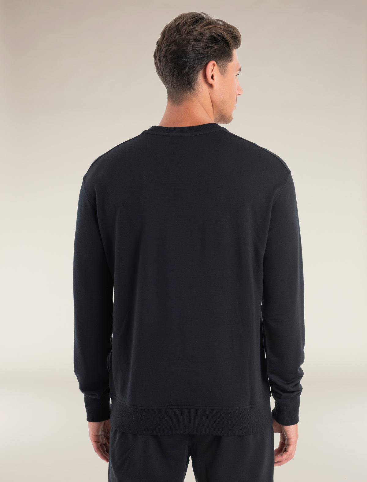 Men's Merino Blend 200 Shifter Long Sleeve Sweatshirt Black - 2