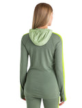 Women's Merino 200 Sonebula Long Sleeve Half Zip Thermal Hoodie Lichen/Glazen - 2