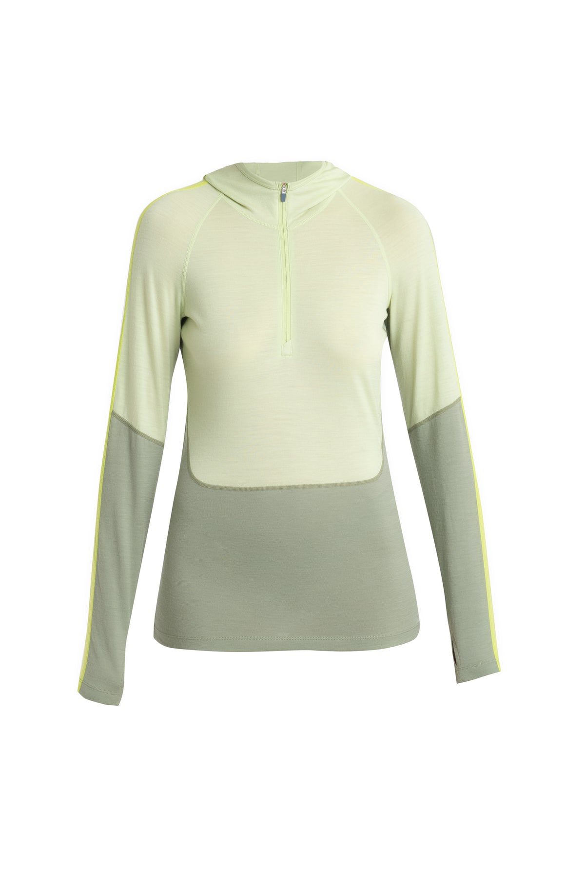 Women's Merino 200 Sonebula Long Sleeve Half Zip Thermal Hoodie Lichen/Glazen - 8