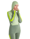 Women's Merino 200 Sonebula Long Sleeve Half Zip Thermal Hoodie Lichen/Glazen - 6