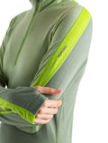 Women's Merino 200 Sonebula Long Sleeve Half Zip Thermal Hoodie Lichen/Glazen - 7