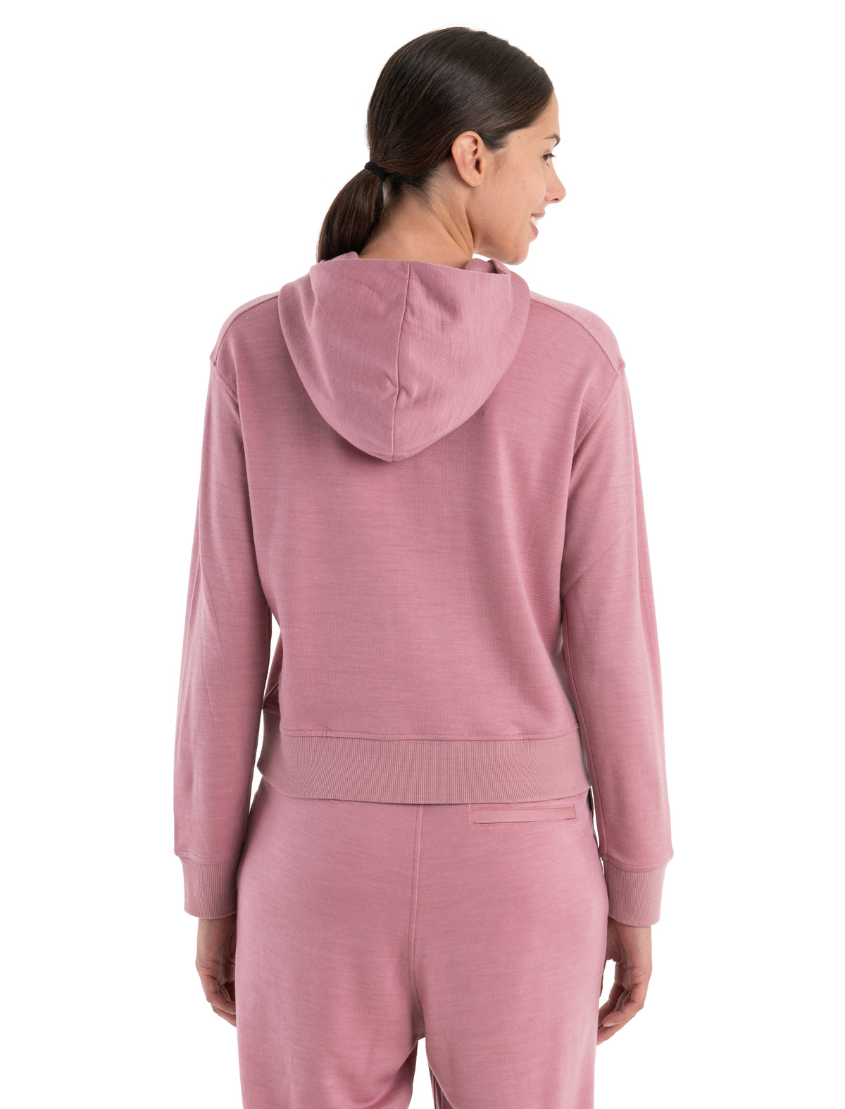 Women's Merino Blend 200 Crush Long Sleeve Hoodie Crystal - 2