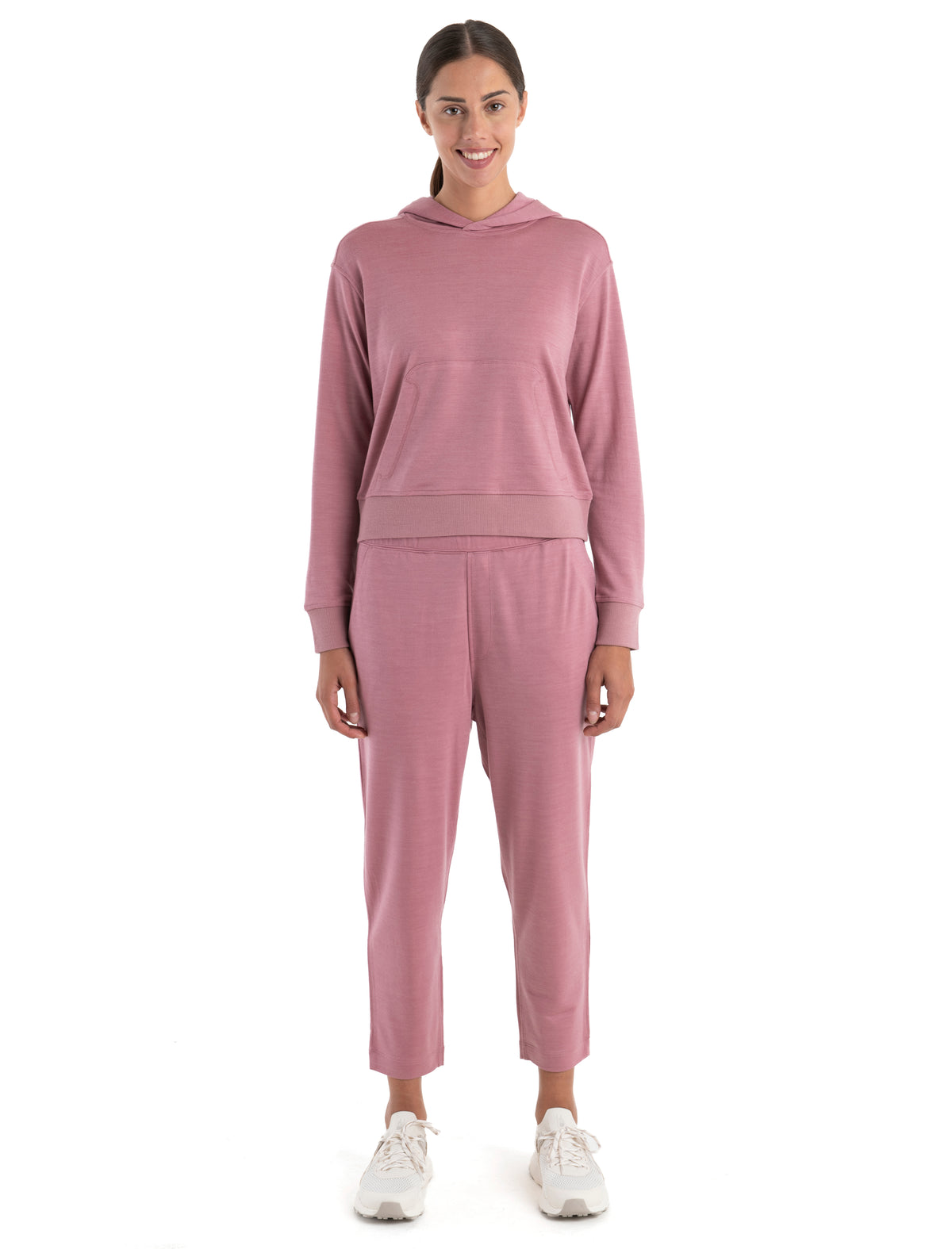 Women's Merino Blend 200 Crush Long Sleeve Hoodie Crystal - 3
