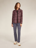 Chemise à manches longues 200 Dawnder en flanelle de mérinos, carreaux Women's  - 3