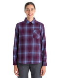 Chemise à manches longues 200 Dawnder en flanelle de mérinos, carreaux Women's  - 1