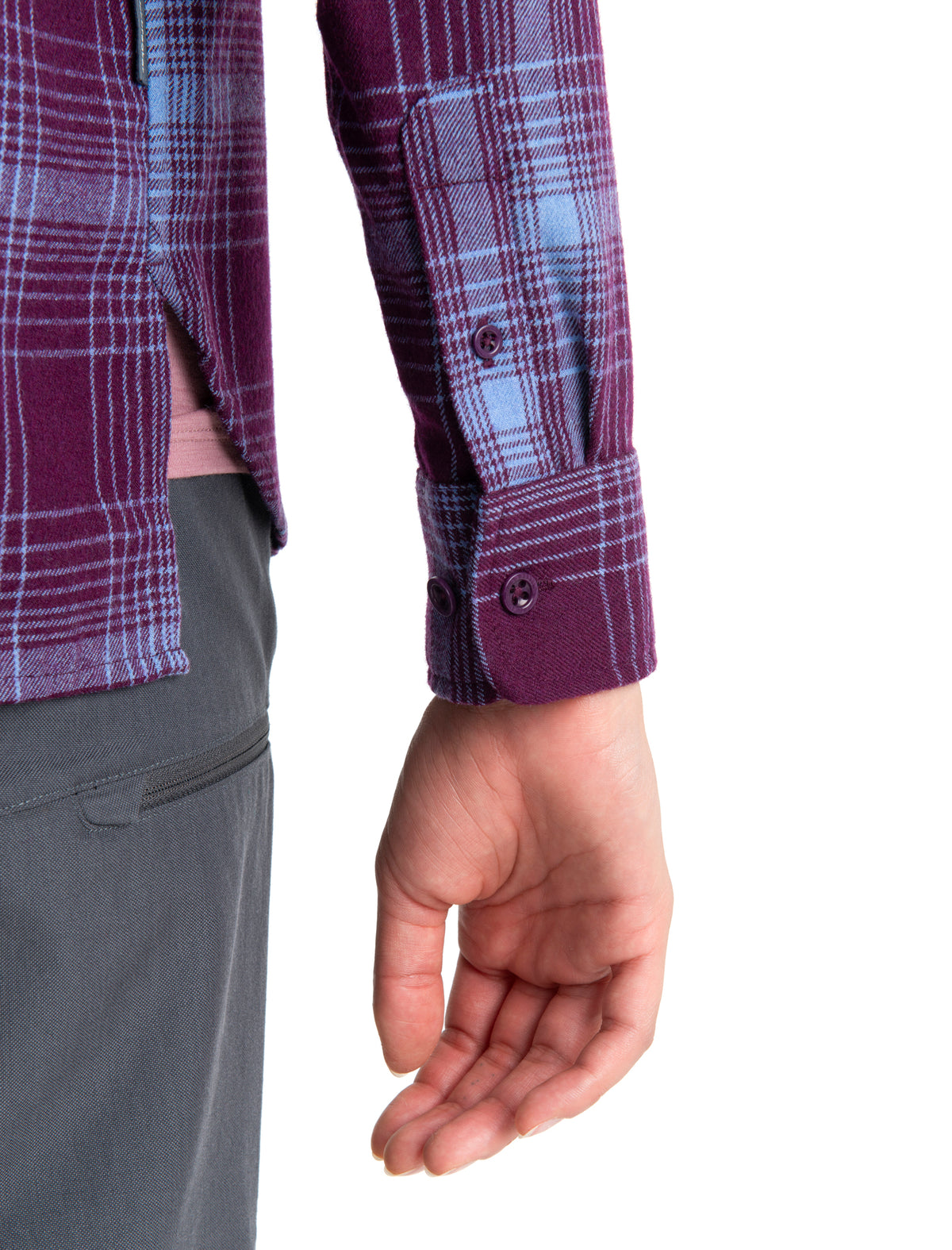 Chemise à manches longues 200 Dawnder en flanelle de mérinos, carreaux Women's  - 5