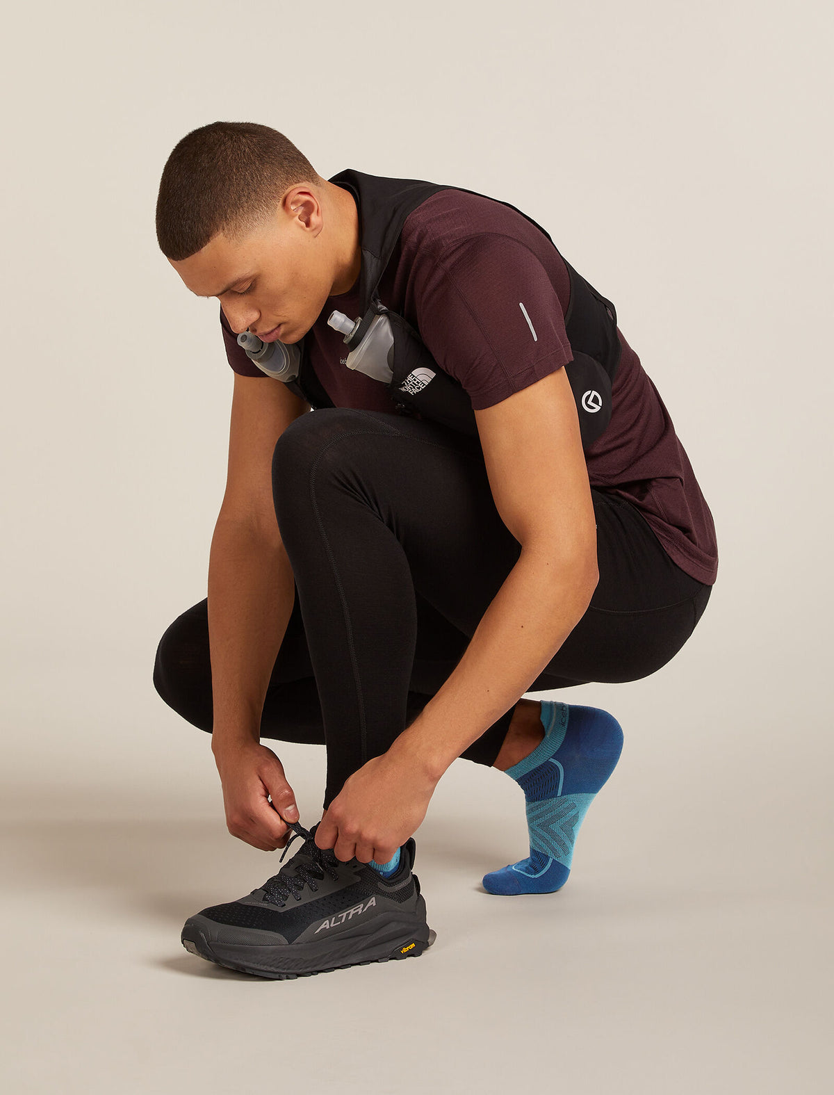 Men's Men Run+ Micro Socks Atlantis/Topaz - 1