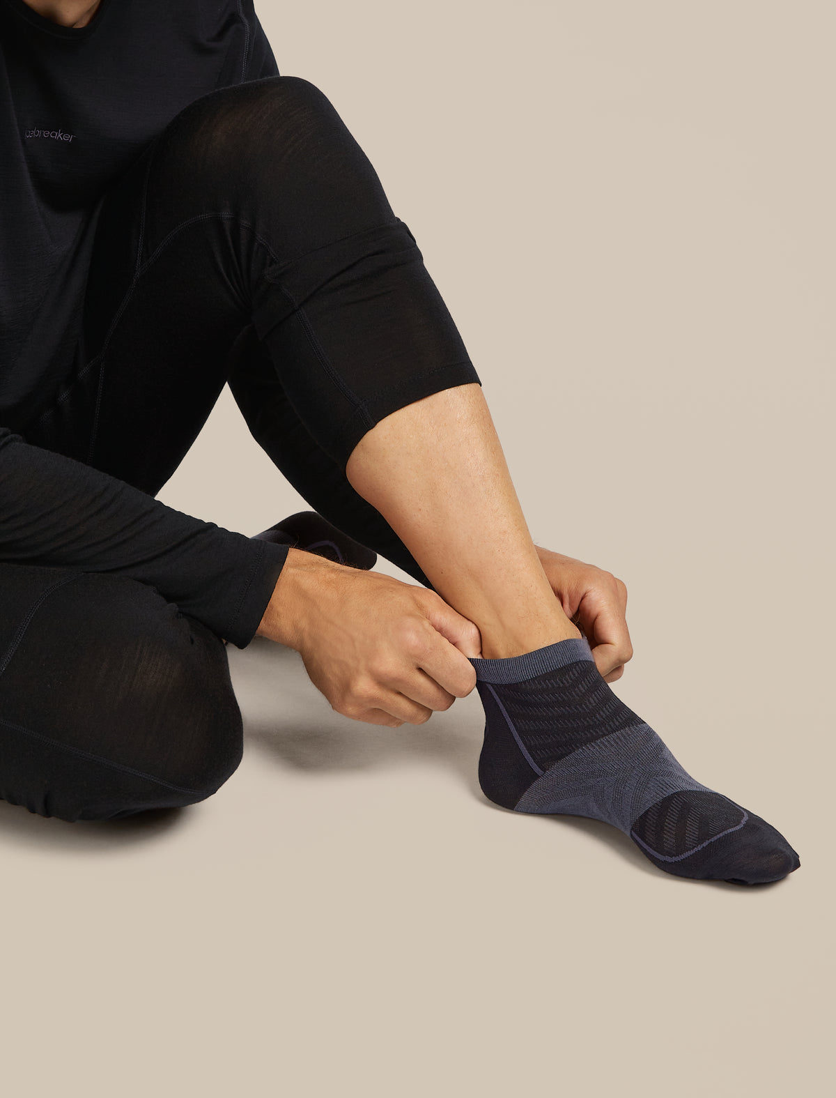 Men's Men Run+ Micro Socks Black/Graphite - 4