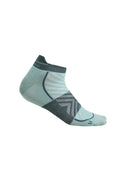 Men's Merino Blend Run+ Ultralight Micro Socks Cloud Ray/Fathom Green - 3