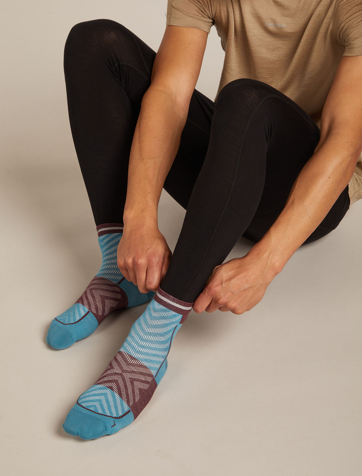 Men's Men Run+ Mini Socks Topaz/Java - 2