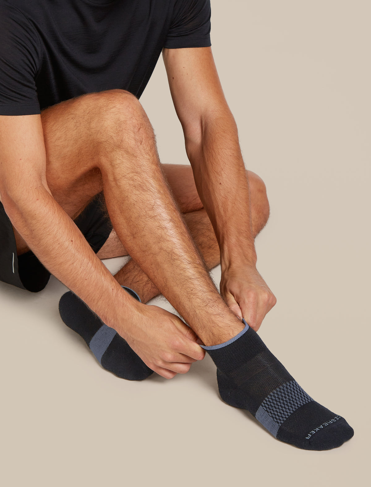 Men's Men Run+ Mini Socks Black/Graphite - 2