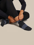 Women's Women Run+ Mini Socks Black/Graphite - 2