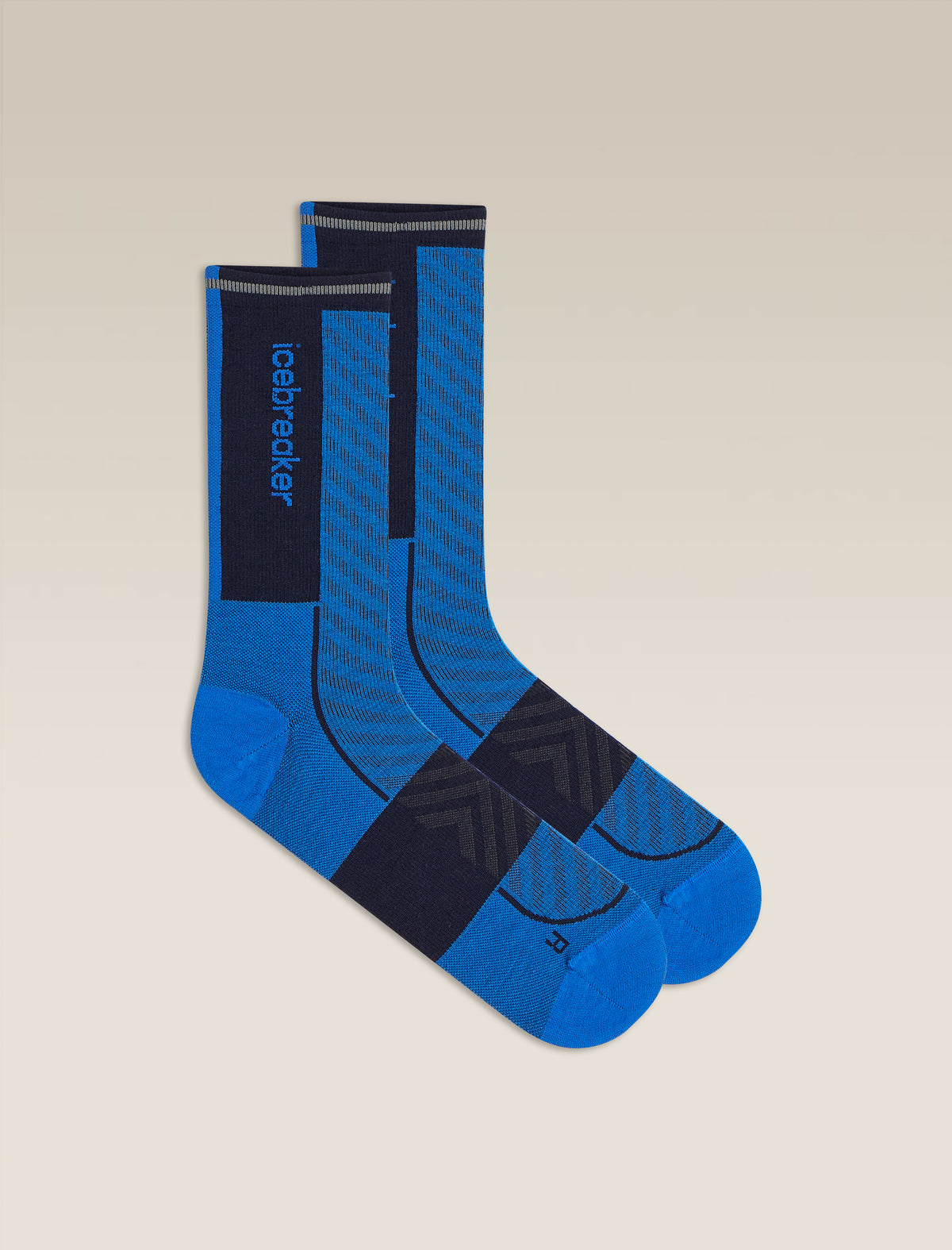 Men Run+ Crew Socks Lazurite/Midnight Navy - 1