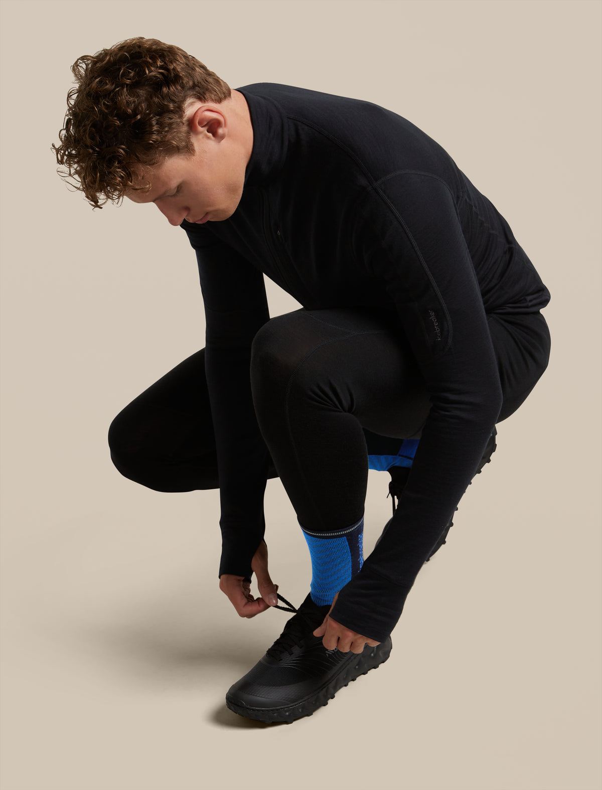 Men Run+ Crew Socks Lazurite/Midnight Navy - 4