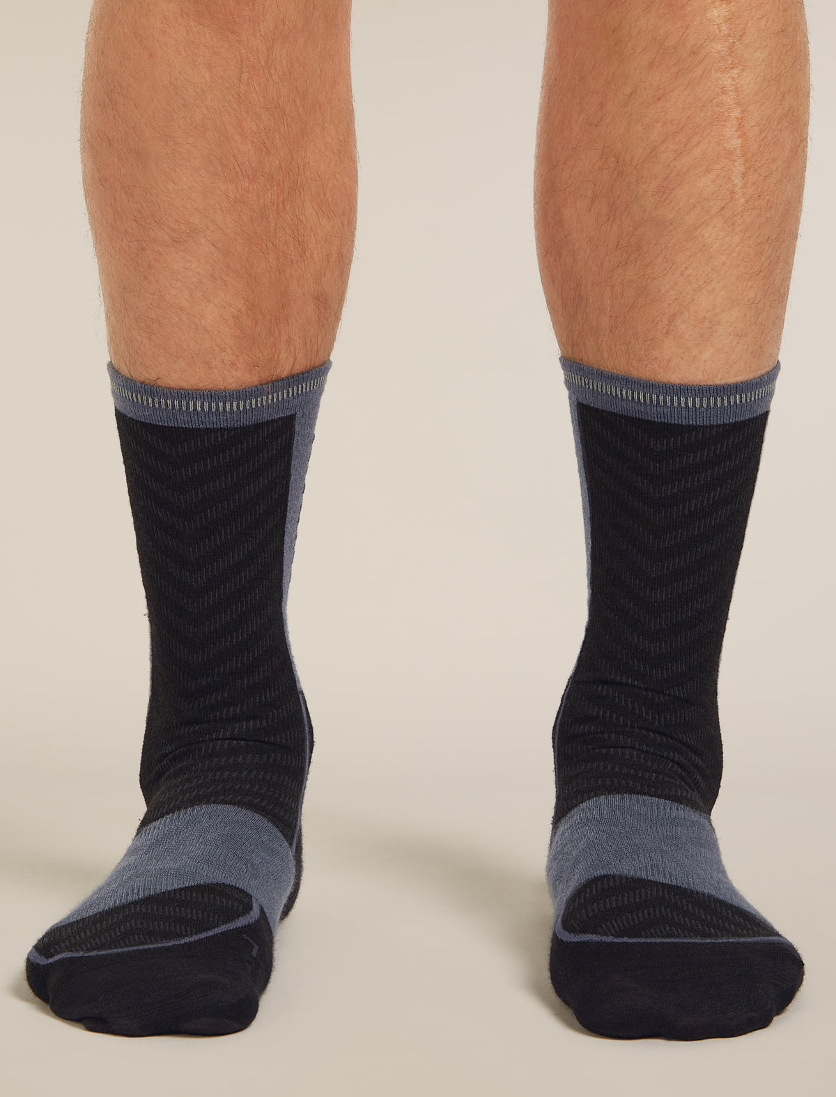 Men's Men Run+ Crew Socks Black/Graphite - 4
