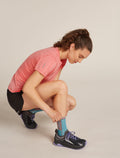 Women's Women Run+ Crew Socks Topaz/Summit - 1