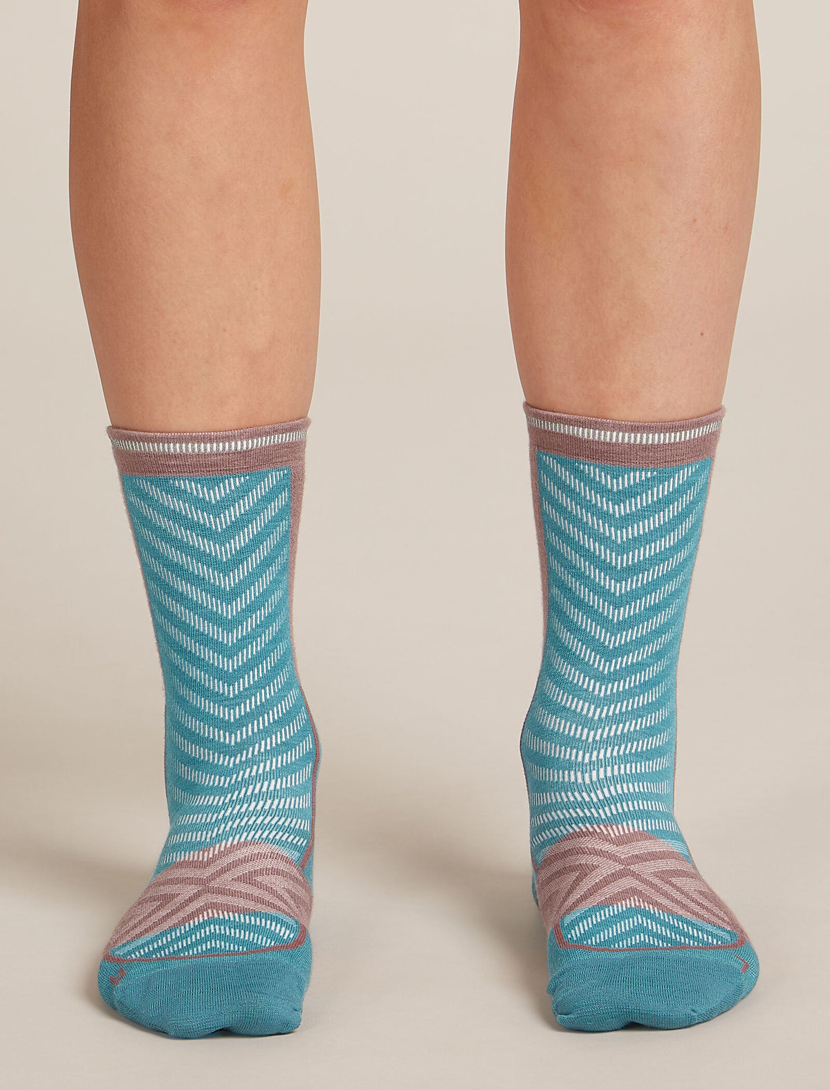 Women's Women Run+ Crew Socks Topaz/Summit - 3