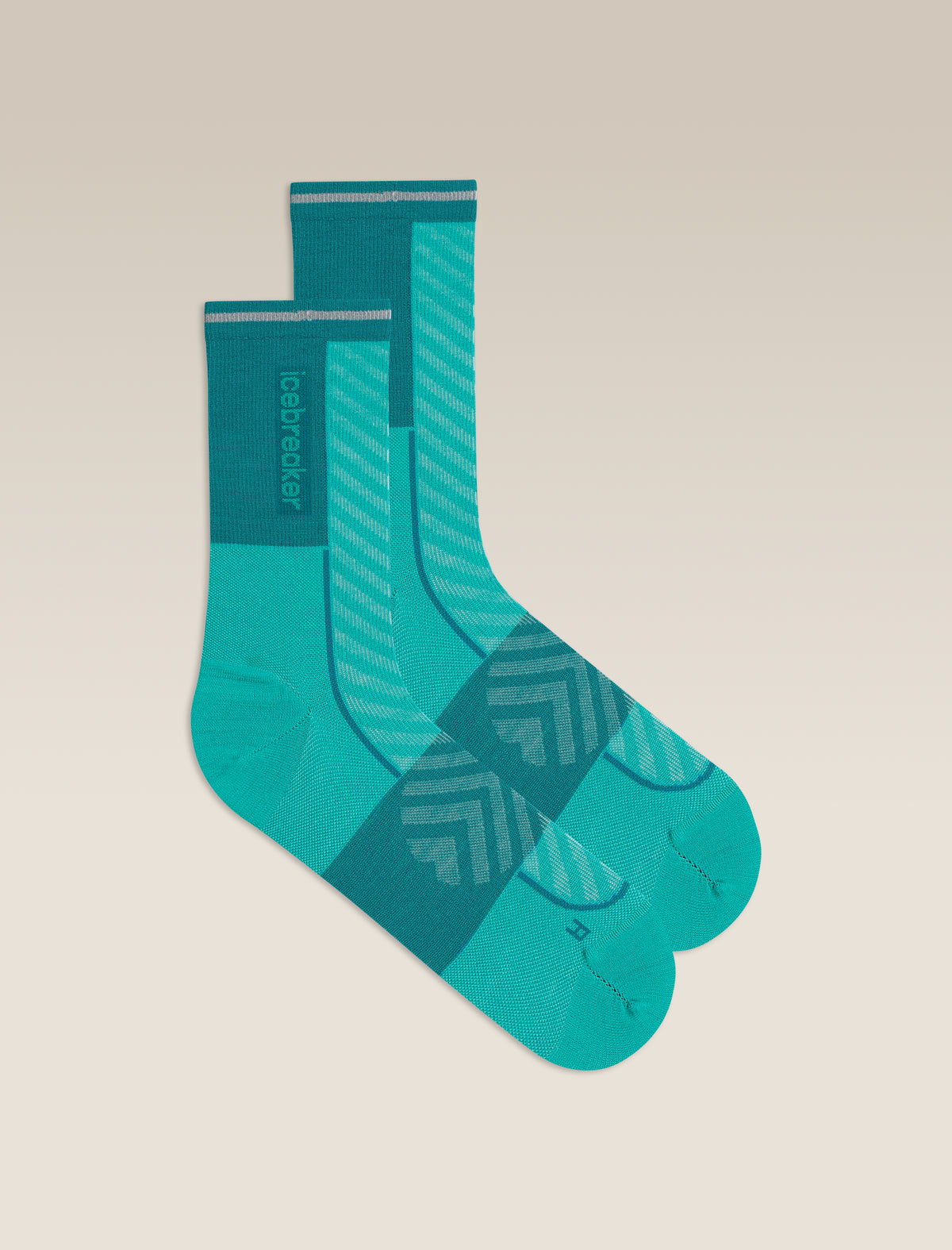 Women Run+ Crew Socks Fresh/Tidal Teal - 1