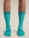 Women Run+ Crew Socks Fresh/Tidal Teal - 2