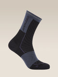 Women's Women Run+ Crew Socks Black/Graphite - 1