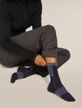 Women's Women Run+ Crew Socks Black/Graphite - 2
