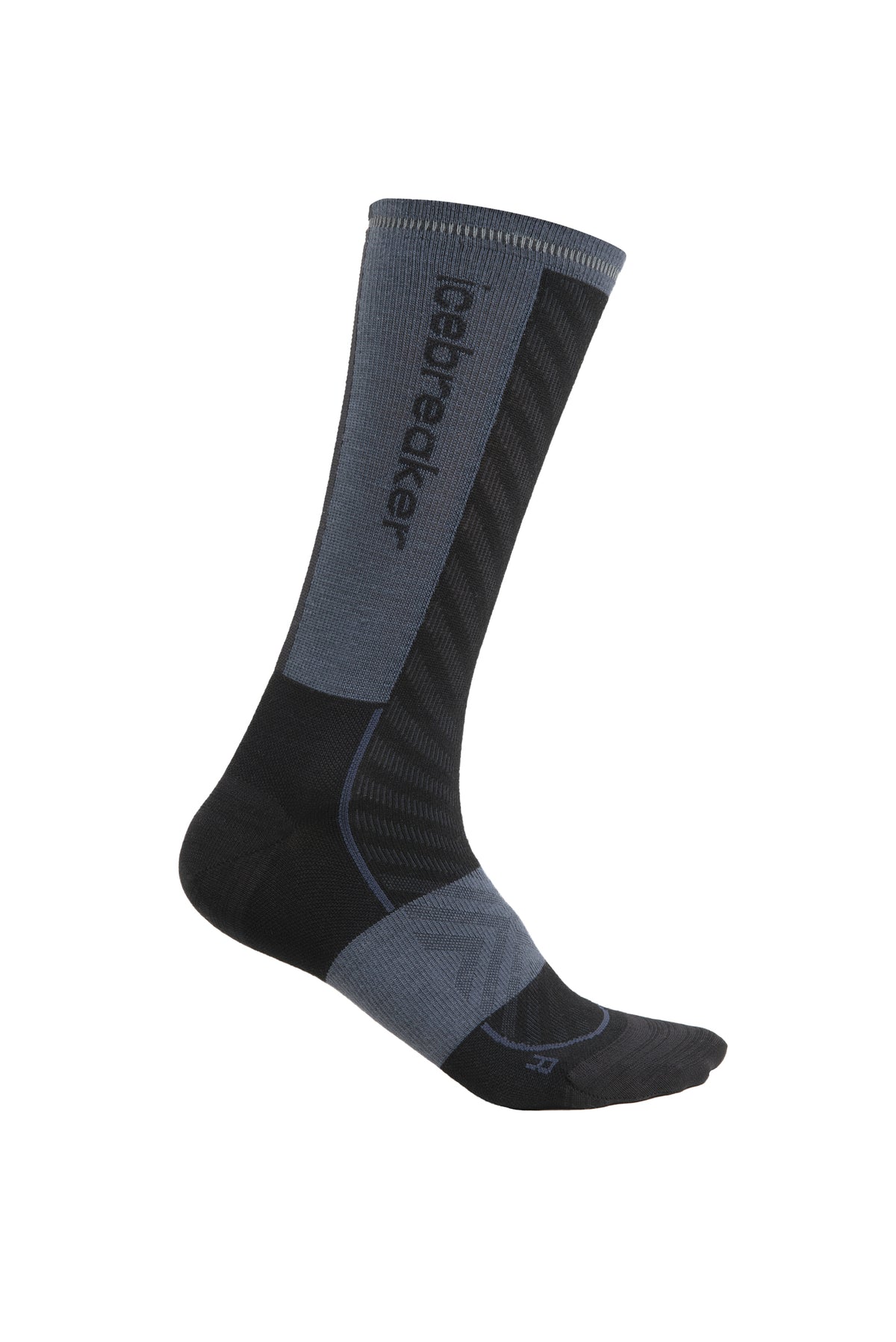 Women's Women Run+ Crew Socks Black/Graphite - 5