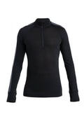 Men's Merino Blend 125 ZoneKnit™ Long Sleeve Half Zip Thermal Top Black/Graphite - 7