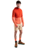 Men's Merino Blend 200 Realfleece™ Descender Long Sleeve Zip Hoodie Molten/Ember - 3