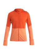 Men's Merino Blend 200 Realfleece™ Descender Long Sleeve Zip Hoodie Molten/Ember - 10
