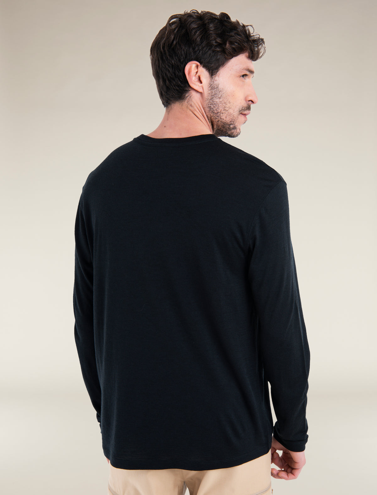 T-shirt a maniche lunghe taglio comodo con taschino in lana merino 150 Tech Lite Uomo  - 2