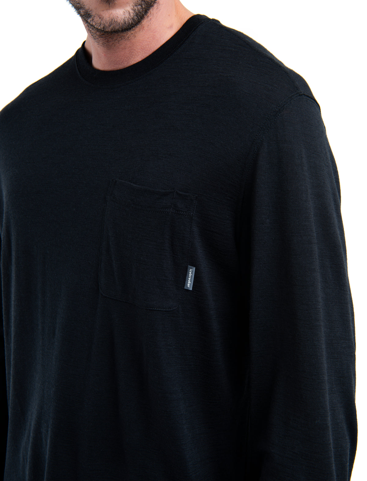 T-shirt a maniche lunghe taglio comodo con taschino in lana merino 150 Tech Lite Uomo  - 6