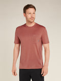 Heren 150 Tech Lite T-shirt met borstzakje en relaxte pasvorm van merinowol  - 1