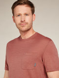 Heren 150 Tech Lite T-shirt met borstzakje en relaxte pasvorm van merinowol  - 5
