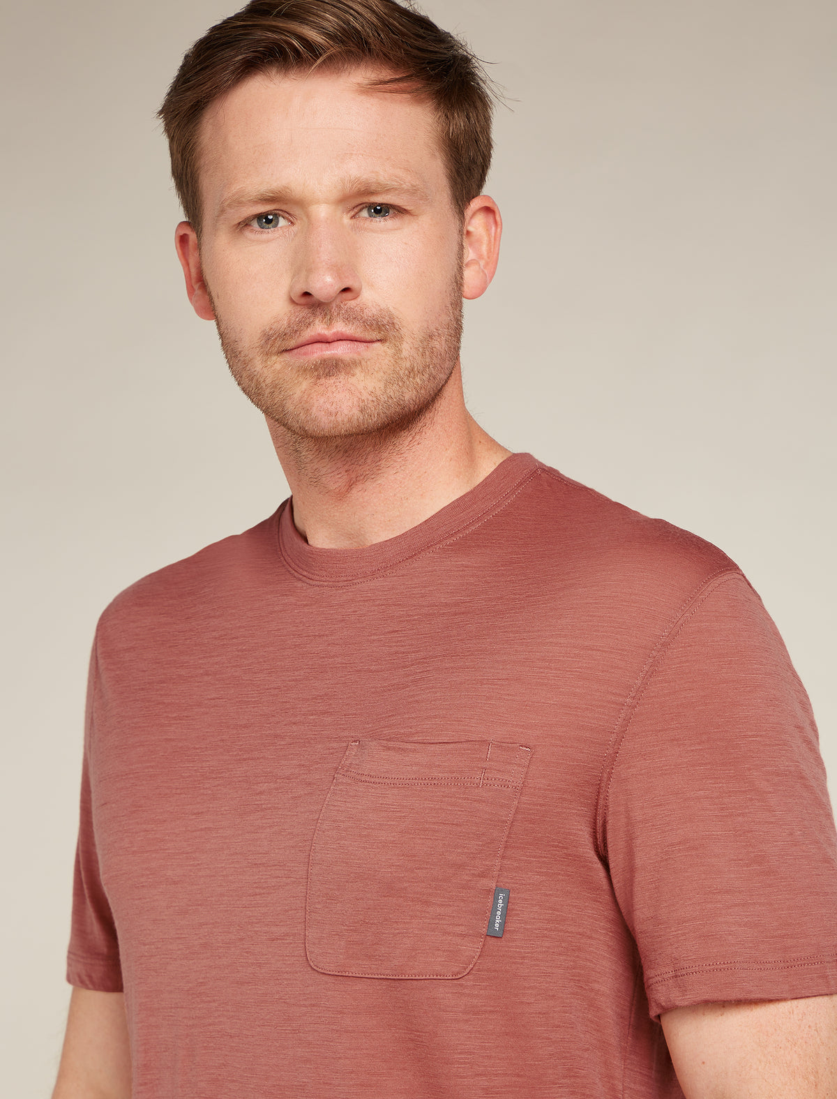 Heren 150 Tech Lite T-shirt met borstzakje en relaxte pasvorm van merinowol  - 5