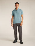 Men's Merino 150 Tech Lite Short Sleeve Polo Blue ash - 3
