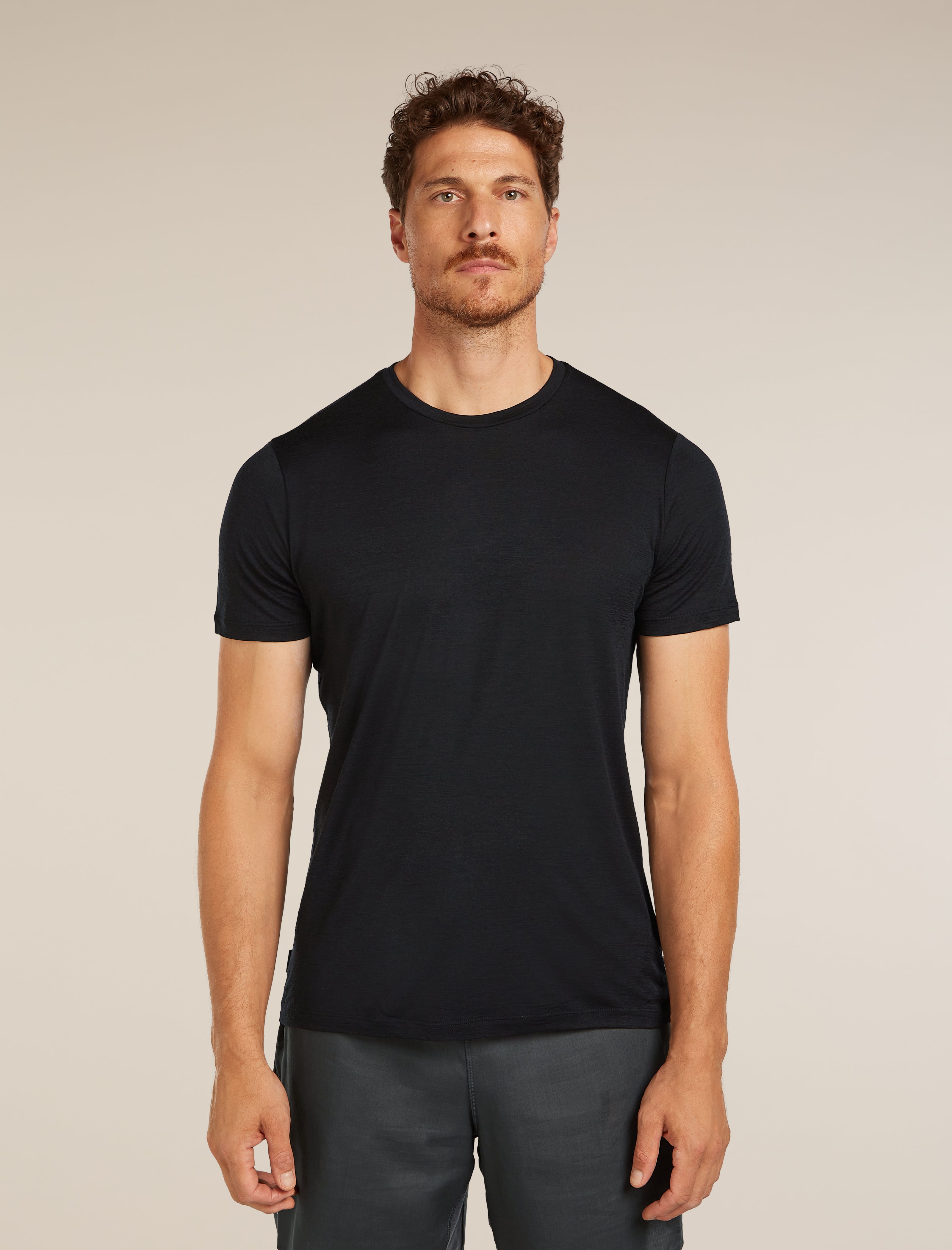 ICEBREAKER メンズTシャツ L Men's Merino 150 Tech Lite III T-Shirt | icebreaker Black