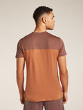 Men's Merino Blend 125 Cool-Lite™ Sphere Short Sleeve T-Shirt Colour Block Dusty clay/carob - 2