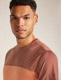 Men's Merino Blend 125 Cool-Lite™ Sphere Short Sleeve T-Shirt Colour Block Dusty clay/carob - 5