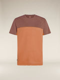 Men's Merino Blend 125 Cool-Lite™ Sphere Short Sleeve T-Shirt Colour Block Dusty clay/carob - 6