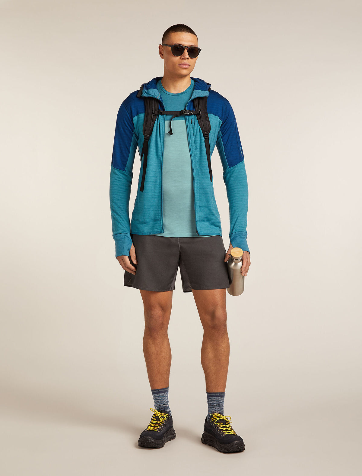 Men's 125 Sphere T-shirt Colour Block Hydro/Topaz - 4