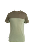 Men's Merino Blend 125 Cool-Lite™ Sphere Short Sleeve T-Shirt Colour Block Lichen/Loden - 7