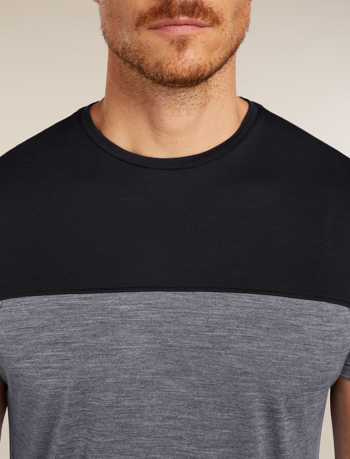 Men's 125 Sphere T-shirt Colour Block Graphite Heather/Black - 5
