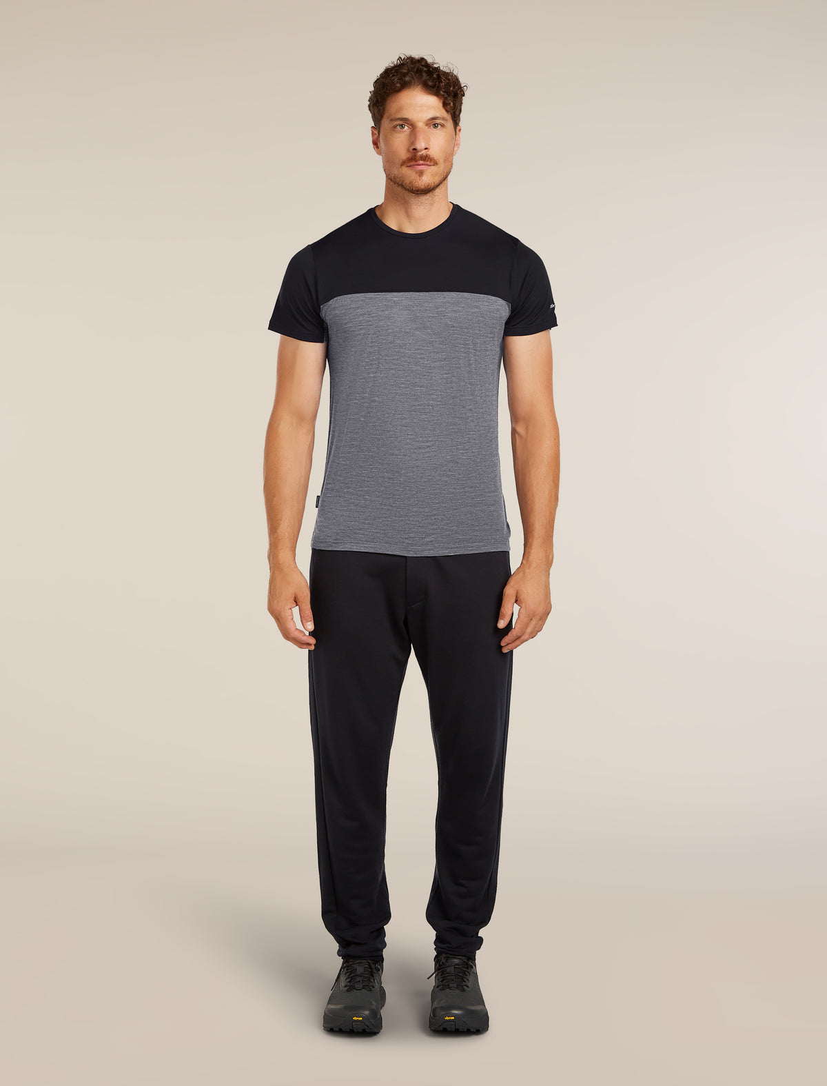 Men's 125 Sphere T-shirt Colour Block Graphite Heather/Black - 3