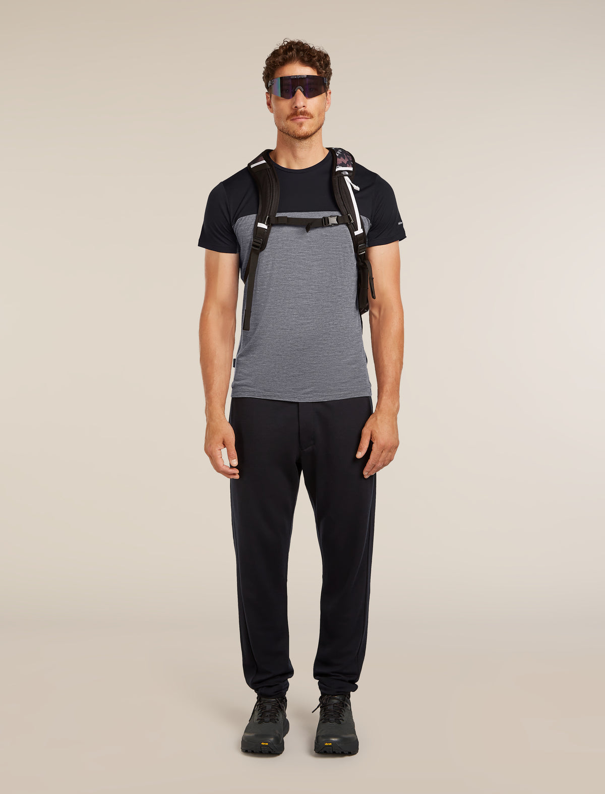 Men's 125 Sphere T-shirt Colour Block Graphite Heather/Black - 4
