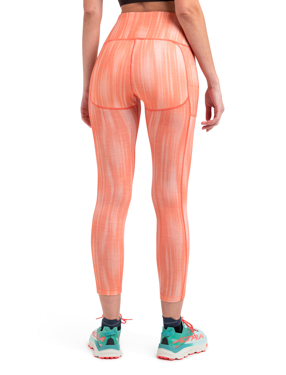 Women's Merino 260 Fastray II 25" High Rise Tights Light Reflections Tang/Glow/Chalk - 2