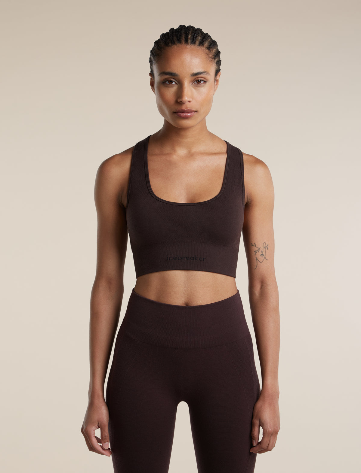 icebreaker® 260 ZoneKnit™ Merino Blend Seamless BH Damen Bittersweet Women - 1