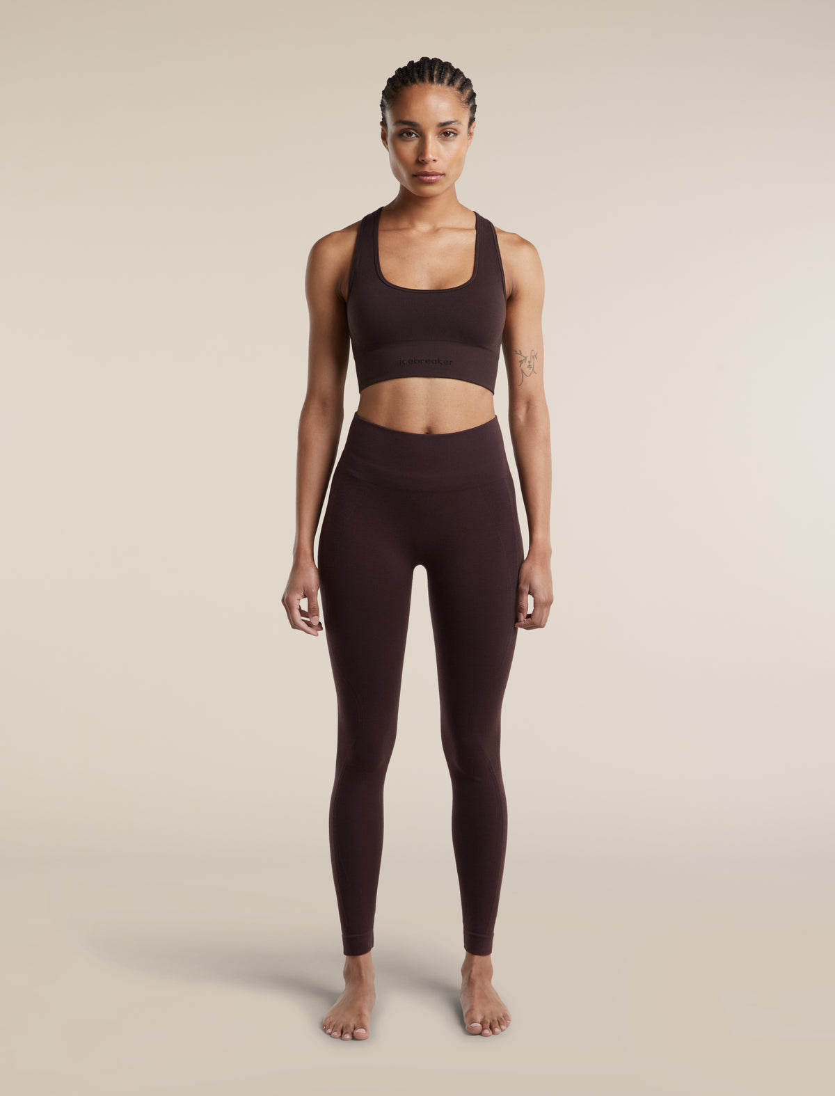 icebreaker® 260 ZoneKnit™ Merino Blend Seamless BH Damen Bittersweet Women - 3
