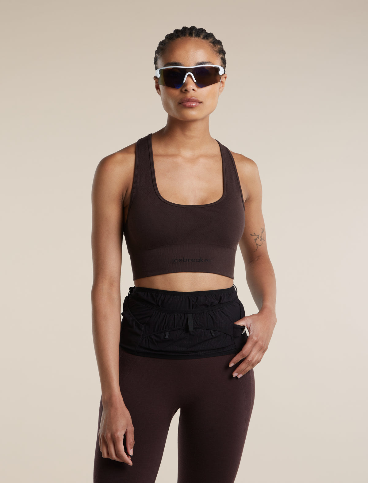 icebreaker® 260 ZoneKnit™ Merino Blend Seamless BH Damen Bittersweet Women - 10