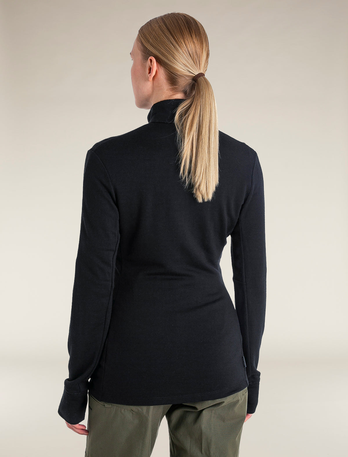 Women's Merino 260 Quantum Long Sleeve Zip Jacket Black - 2