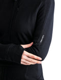 Women's Merino 260 Quantum Long Sleeve Zip Jacket Black - 4